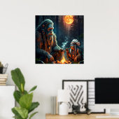 Bigfoot und Obermoonlit Forest Poster (Heimbüro)