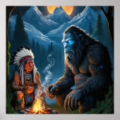Bigfoot und Obermoonlit Forest Poster (Vorne)