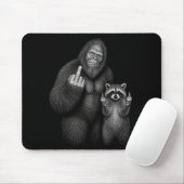 Bigfoot und Waschbär Mittelfinger Mousepad (Mit Mouse)