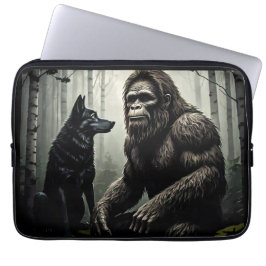 Bigfoot und Wolf Laptopschutzhülle