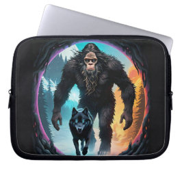 Bigfoot und Wolf Portal Laptopschutzhülle