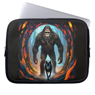 Bigfoot und Wolf Portal Laptopschutzhülle