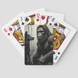 Bigfoot und Wolf Spielkarten