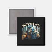 Bigfoot und Yeti Selfie Kryptid Squatch Jäger Magnet (Vorderseite/Rückseite)