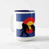 Bigfoot, Unicorn und Jackalope Zweifarbige Tasse (Vorderseite Links)