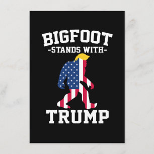 Bigfoot unterstützt Trump 2024 Wahlen Begleitkarte