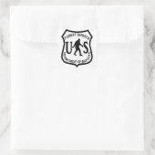 Bigfoot US Forest Service Quadratischer Aufkleber (Tasche)