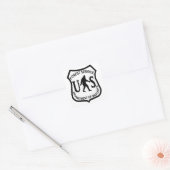 Bigfoot US Forest Service Quadratischer Aufkleber (Umschlag)