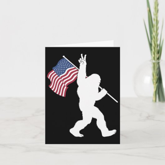 Bigfoot Usa Flag Karte (Vorderseite)