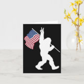 Bigfoot Usa Flag Karte (Gelbe Blume)
