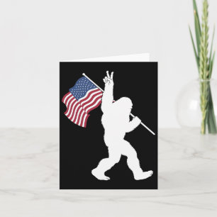 Bigfoot Usa Flag Karte