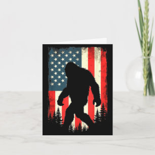 Bigfoot USA-Flagge patriotisch vierter Juli Karte