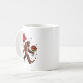 Bigfoot Valentines Day Funny Sasquatch Hearts Love Kaffeetasse (Vorderseite Links)