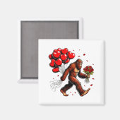 Bigfoot Valentines Day Funny Sasquatch Hearts Love Magnet (Vorderseite/Rückseite)