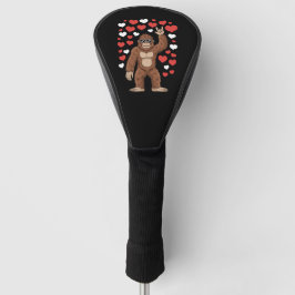 Bigfoot Valentinstag Funny Hearts Sasquatch Golf Headcover
