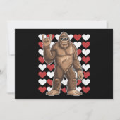 Bigfoot Valentinstag Funny Hearts Sasquatch Liebe Einladung (Vorderseite)