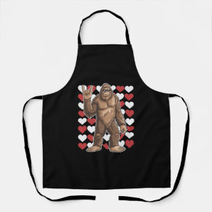Bigfoot Valentinstag Funny Hearts Sasquatch Liebe Schürze