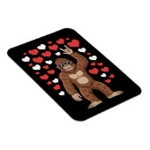 Bigfoot Valentinstag Funny Hearts Sasquatch Magnet (Rechte Seite)