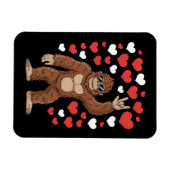 Bigfoot Valentinstag Funny Hearts Sasquatch Magnet (Horizontal)