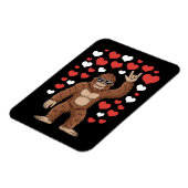 Bigfoot Valentinstag Funny Hearts Sasquatch Magnet (Linke Seite)