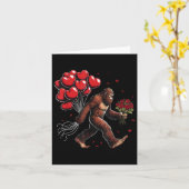 Bigfoot Valentinstag Funny Sasquatch Hearts Liebe Karte (Gelbe Blume)