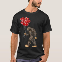 Bigfoot Valentinstag Funny Sasquatch Hearts Liebe T-Shirt