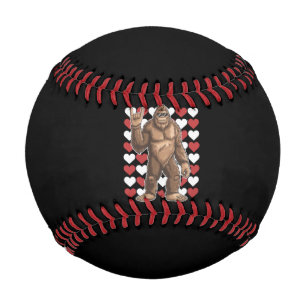 Bigfoot Valentinstag Lustige Herzen Sasquatch Lieb Baseball
