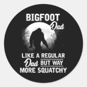 Bigfoot Vater Funny Sasquatch Bigfoot Fathers Day Runder Aufkleber (Vorderseite)