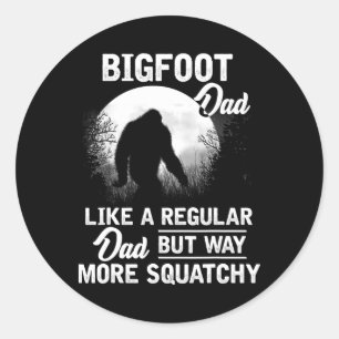 Bigfoot Vater Funny Sasquatch Bigfoot Fathers Day  Runder Aufkleber