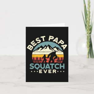 Bigfoot-Vater Sasquatch-Vater Bester Papa Squatch Karte