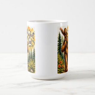 Bigfoot-Vater Wasserfarbe Sasquatch Vater Wald Kaffeetasse