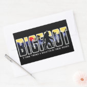 Bigfoot Versteck im Wald, Wild Expedition Rechteckiger Aufkleber (Umschlag)