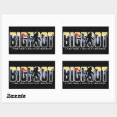 Bigfoot Versteck im Wald, Wild Expedition Rechteckiger Aufkleber (Blatt)