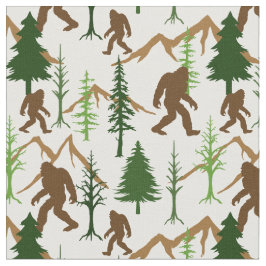 Bigfoot Verstecken im Waldmuster Stoff