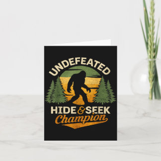 Bigfoot Versteckspiel Champion Lustiger Sasquatch Karte