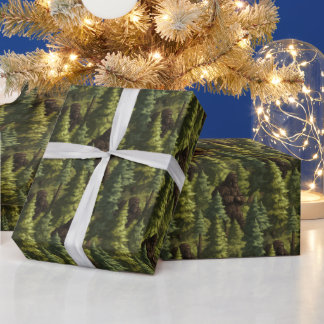 Bigfoot versteckt sich im Wald Versteckspiel Gewin Geschenkpapier