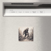 Bigfoot Vintag Illustration Folklore Magnet (In Situ (Geschirrspüler))