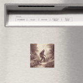 Bigfoot Vintag Illustration Folklore Magnet (In Situ (Geschirrspüler))