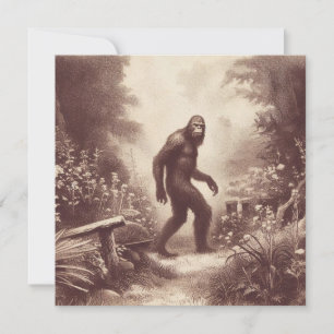 Bigfoot Vintage-Illustration Folklore Karte