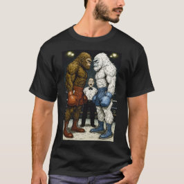 Bigfoot Vs Yeti, Boxmatch, A.I Comic Art T-Shirt