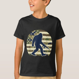 Bigfoot-Waffenbesitzer-Tarnung US-amerikanische Fl T-Shirt