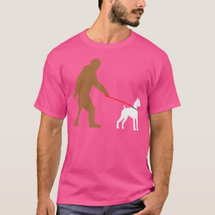 Bigfoot Walking Boxer Dog Sasquatch T-Shirt