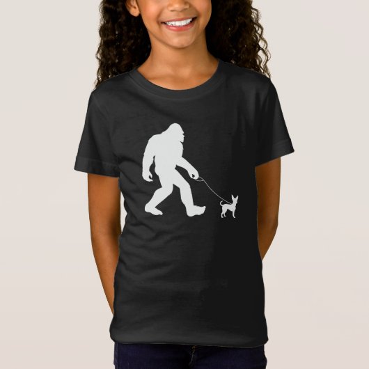 Bigfoot Walking Chihuahua T-Shirt (Vorderseite)