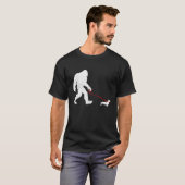 Bigfoot Walking Dachshund Weiner Dog Sasquatch Gif T-Shirt (Vorne ganz)