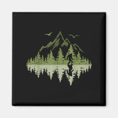 Bigfoot Walking Forest Sasquatch Woods Parks Men W Magnet (Vorne)