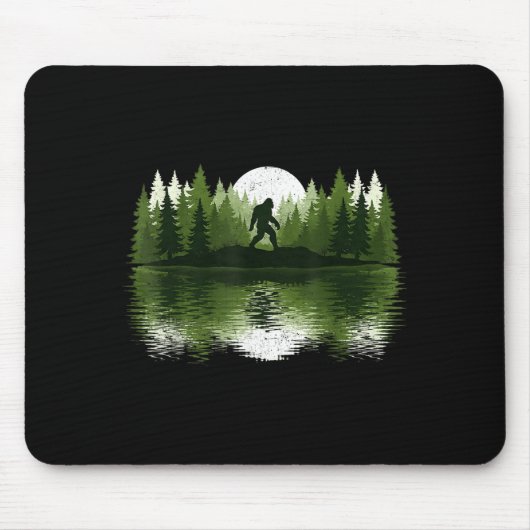 Bigfoot Walking Forest Sasquatch Woods Parks Men W Mousepad (Vorne)