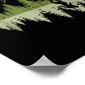 Bigfoot Walking Forest Sasquatch Woods Parks Men W Poster (Ecke)