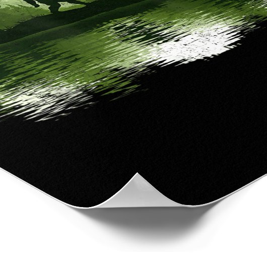 Bigfoot Walking Forest Sasquatch Woods Parks Men W Poster (Ecke)