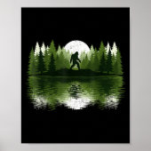 Bigfoot Walking Forest Sasquatch Woods Parks Men W Poster (Vorne)