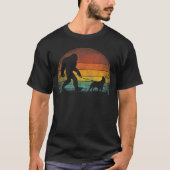 Bigfoot Walking French Bulldog Sasquatch Dog Lover T-Shirt (Vorderseite)